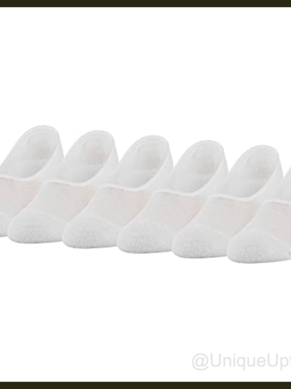 Cushioned Mid Cut No Show Socks 6 Pairs Polyester Spandex Running